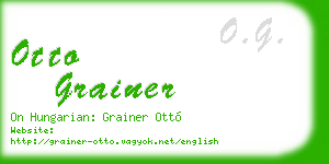 otto grainer business card
